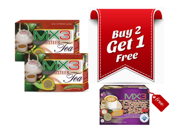 MX3 Mangosteen Tea Buy 2 Get 1 MX3 Coffee distributed by Sunrise