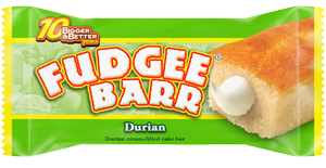 Fudgee Barr Durian Cream Filled Cake Bar 10pcs - Sunrise International Group