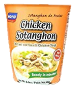 Nora Chicken Sotanghon Intant Vermicelli Chicken Soup 46g - Sunrise International Group