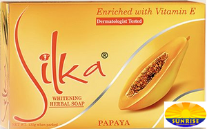 Silka Whitening Herbal Soap Papaya 135g - Sunrise International Group