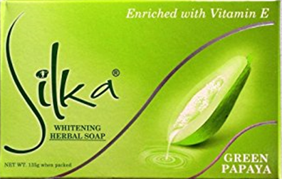 Silka Whitening Herbal Soap Green Papaya 135g - Sunrise International Group