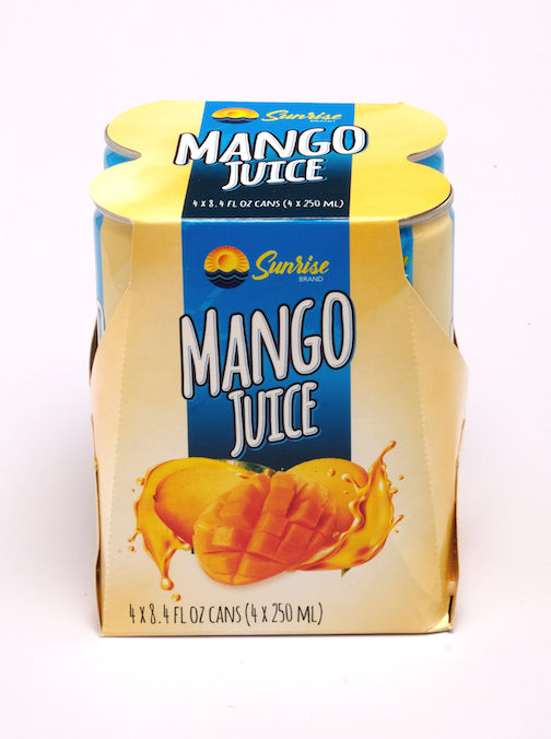 Sunrise Brand Mango Juice 8.4oz, 4 cans - Sunrise International Group