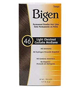 Bigen Permanent Powder Hair Color, 46 Light Chesnut, 0.21 Oz - Sunrise International Group