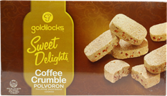 Goldilocks Sweet Delights Coffee Crumble Polvoron 12pcs 25g - Sunrise International Group