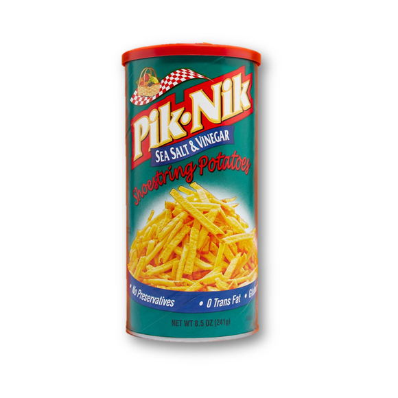 Pik-Nik Sea Salt & Vinegar Shoestring Potato Fries 8.5oz - Sunrise International Group