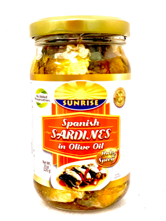 Sunrise Spanish Sardines in Olive Oil- Spicy distributed by Sunrise