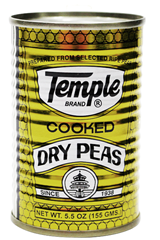 Temple Cooked Dry Peas 155g - Sunrise International Group